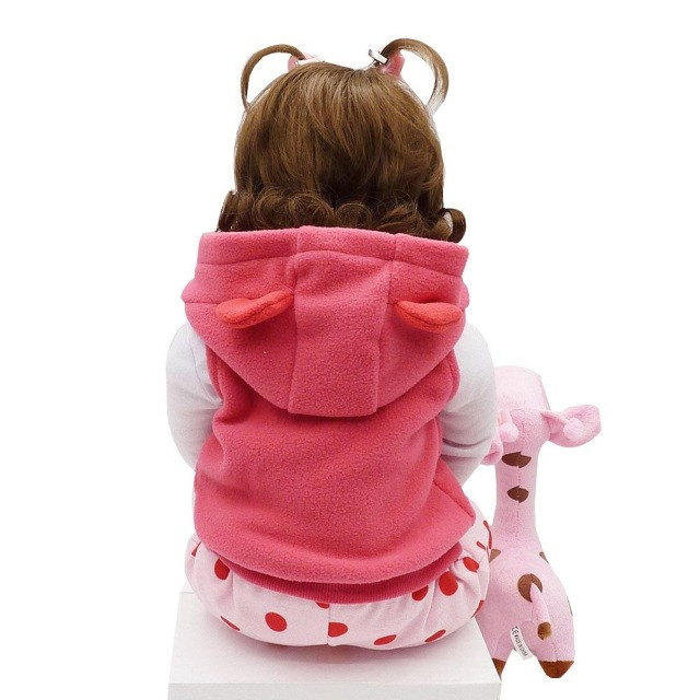 Bebê Reborn Boneca Realista 100% Silicone Girafa Criança - Foto 4