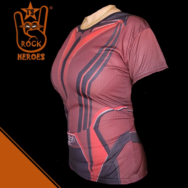 Babylook Feiticeira Escarlate Manga Curta Rashguard Elastano  - Foto 3