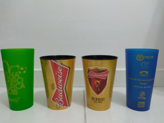 Quatro Copos Copa Do Mundo Brasil E Rússia 2014 E 2018 Budweiser