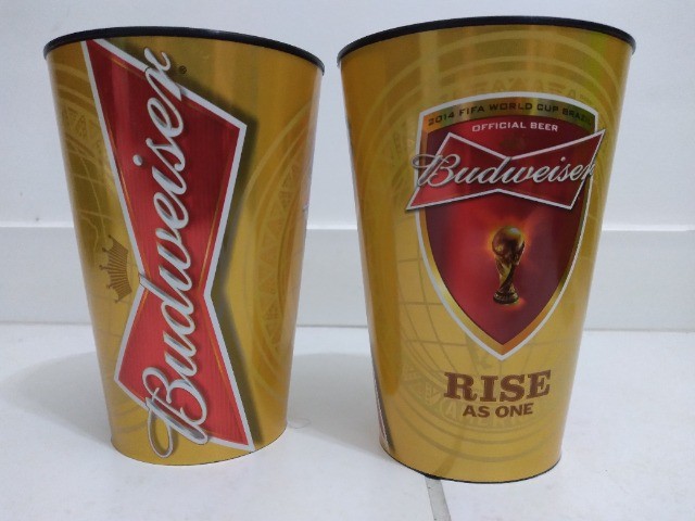 Quatro Copos Copa Do Mundo Brasil E Rússia 2014 E 2018 Budweiser - Foto 3