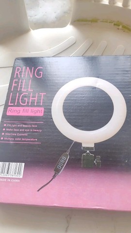 Ring Light Led Mesa Iluminador Pequena Tripé 6 Polegada 16cm - Foto 4