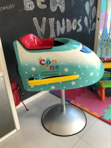 Carrinho Cadeira Infantil Criança Salão Barbearia Kids Usb