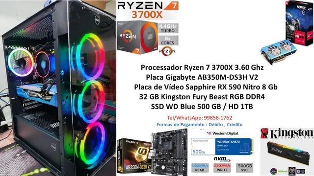 Rx 590 discount ryzen 7 3700x