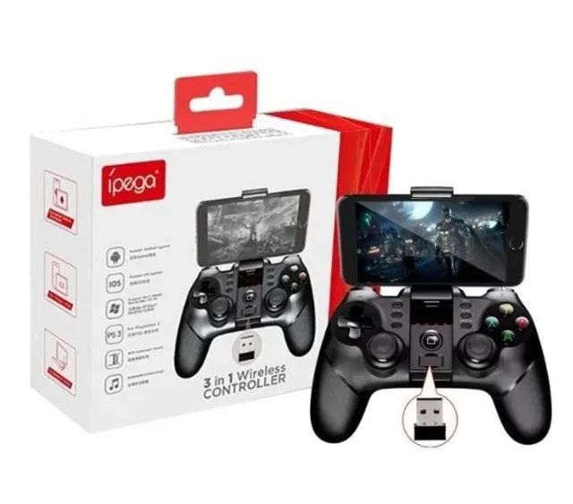 Controle Ípega Pg-9076 para Joystick Celular Pc Tv - Bluetooth