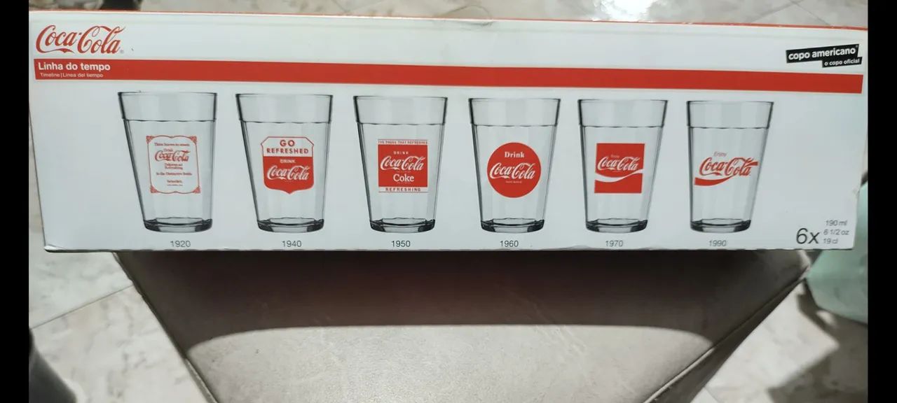 Kit de 6 Copos Coca-Cola Linha do Tempo - Foto 4