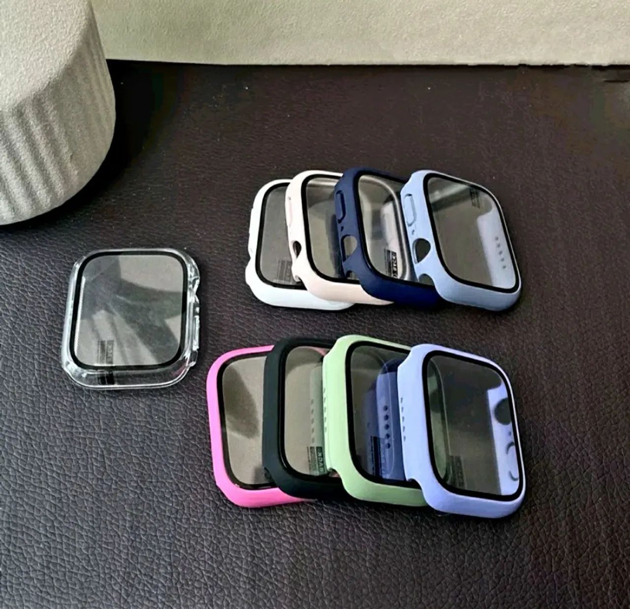Case de Proteção C/Vidro Temperado Apple watch e Linha IWO. Várias Cores - Foto 5