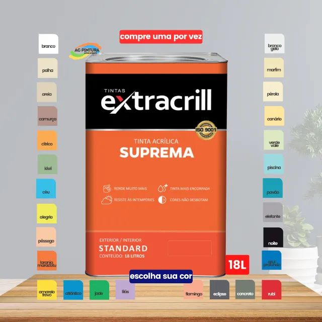 Tinta Acrilica Extracrill Suprema Lata Galão - Foto 2