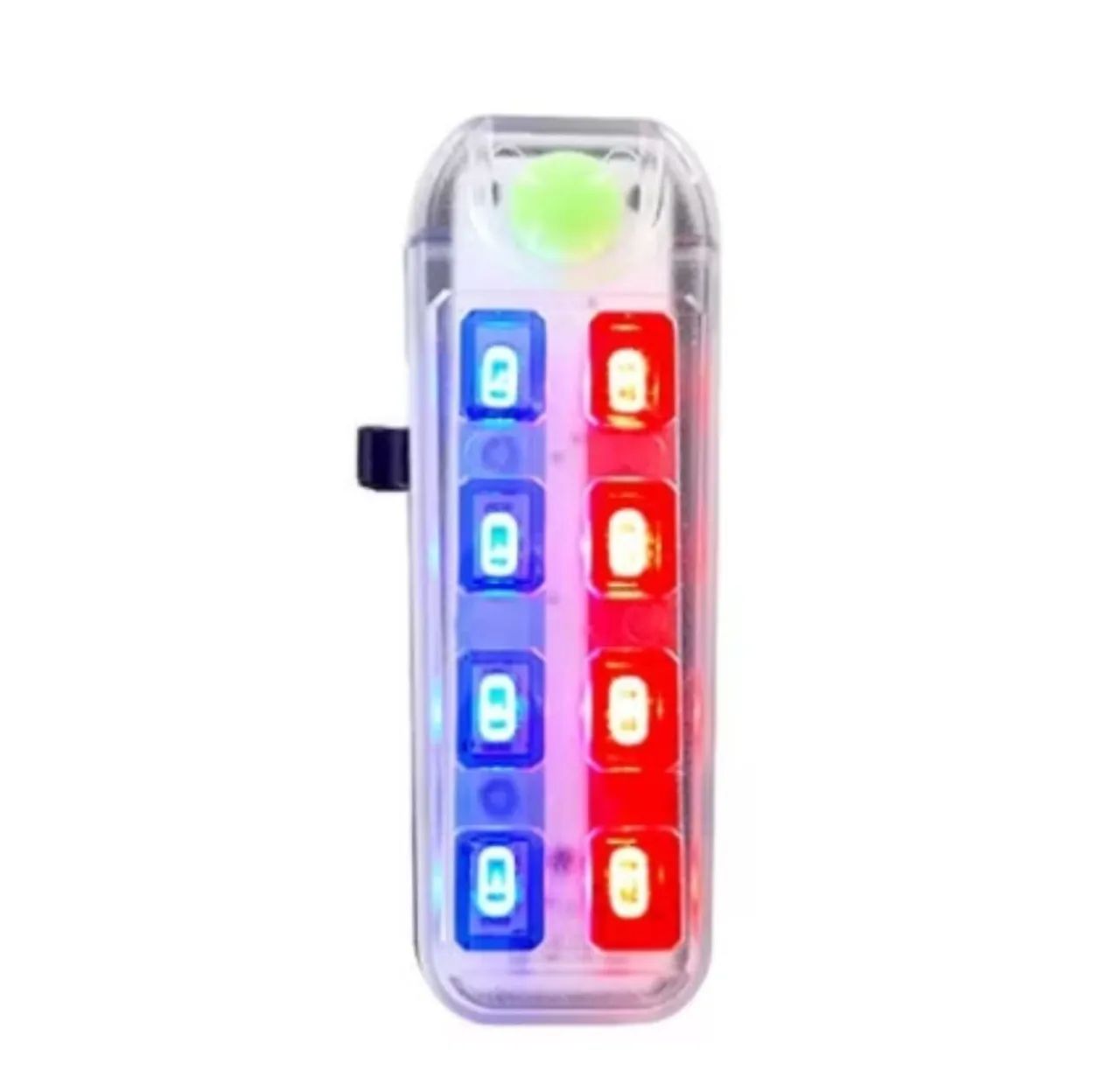 Lanterna Traseira Bicicleta Recarregável com Led Vermelho e Azul - Foto 3
