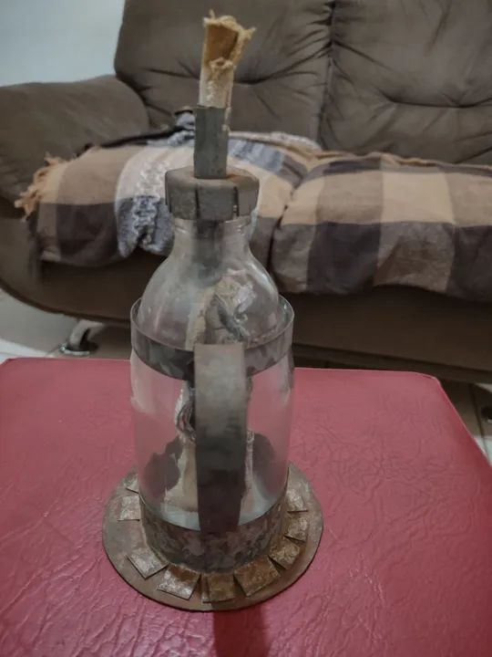 Lampião lamparina em garrafa Rara da Schweppes  - Foto 2