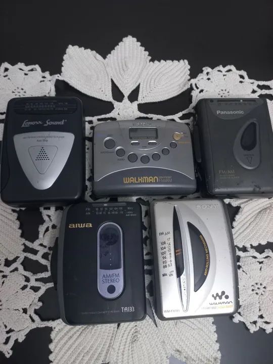 5 walkman antigo 