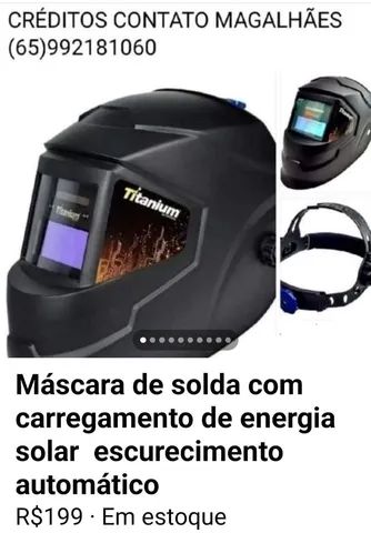  * máscara de solda Solar com escurecimento automático com carregamento solar  - Foto 5