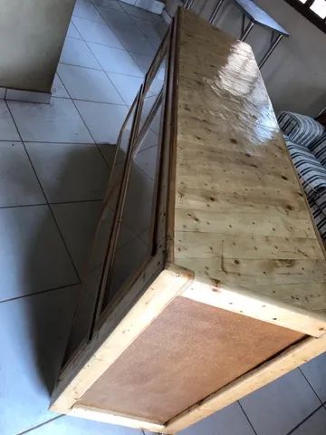 Balcão expositor rustico de madeira branca - Foto 3