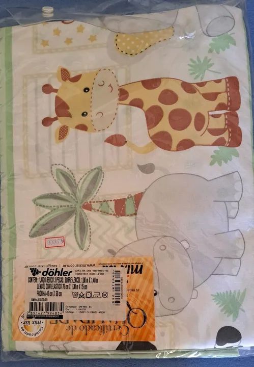 Jogo de Berço  Animais 1,00 X 1,40m