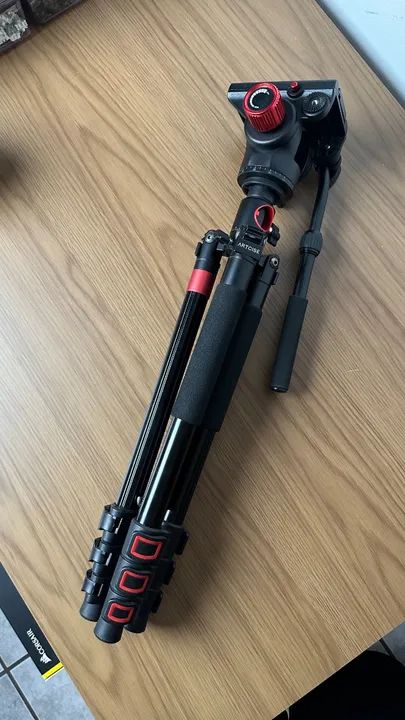 Tripé Vertical/Horizontal Profissional Arctise ZF60 + Fluid Head VT-3520 - Foto 6