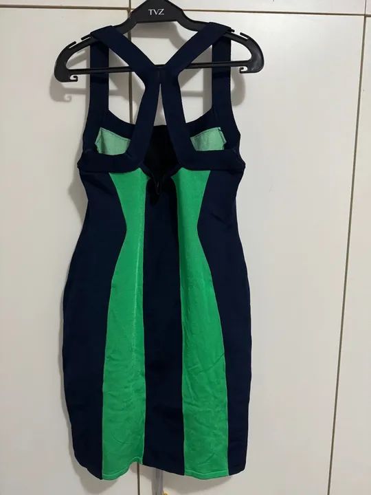 Vestido verde e azul marinho - Agilitá - Foto 3