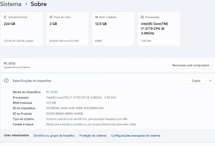 Kit Pc i7 3770 12gb Ram