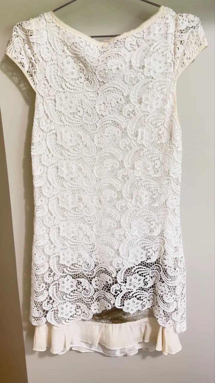 Vestido branco com renda  - Foto 2
