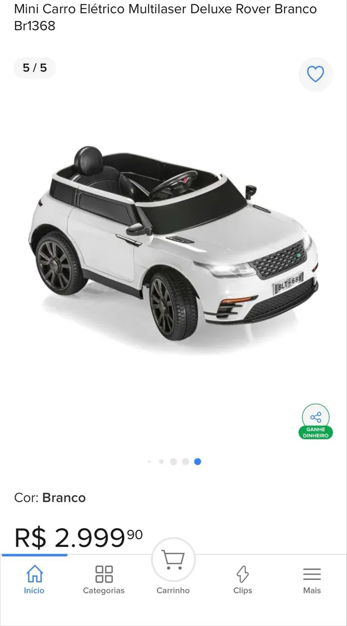 Carro elétrico infantil pouco usado - Foto 5