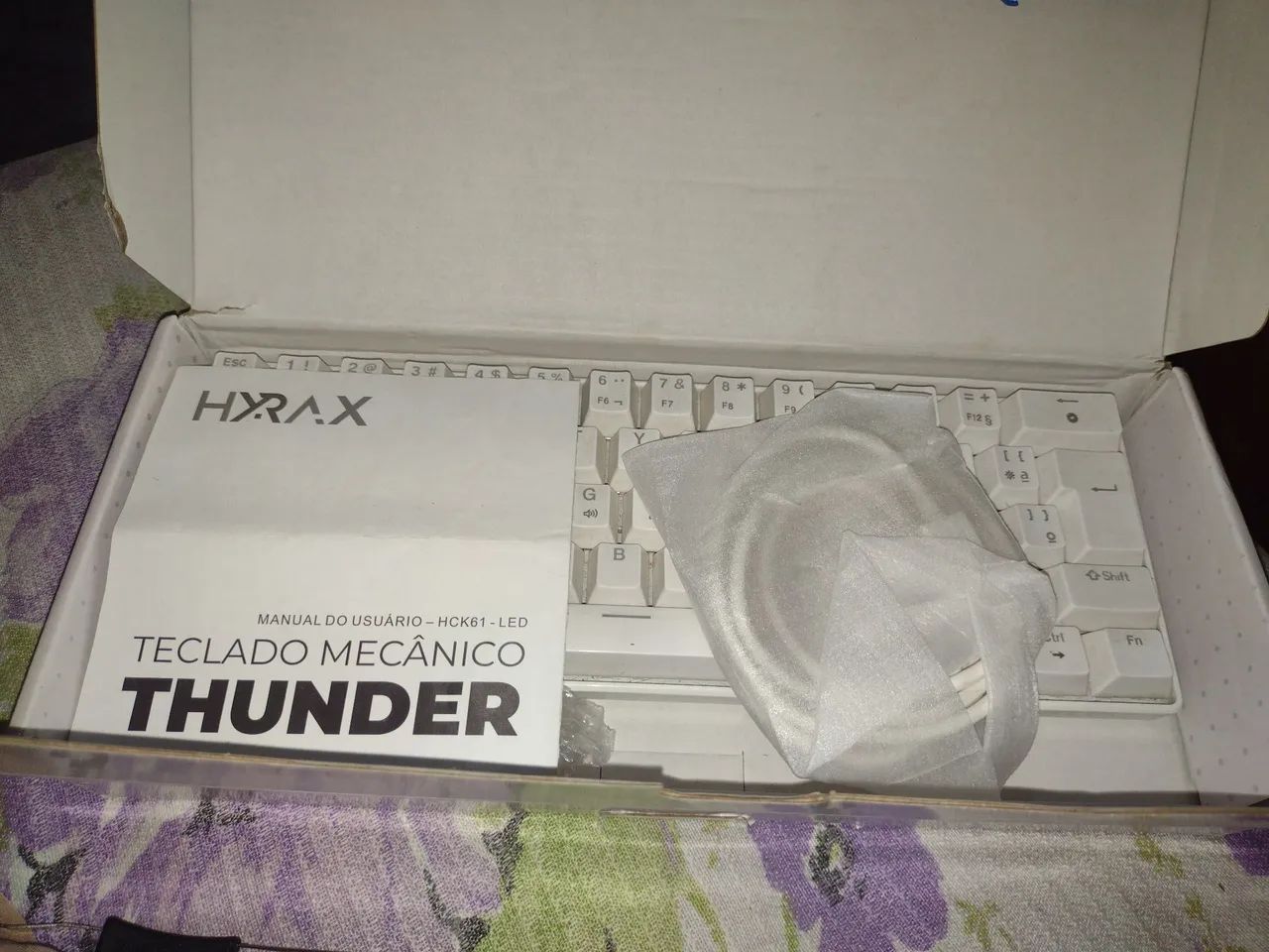 Teclado Mecânico 60% HYRAX Thunder - Switches Blue (com defeito) - Foto 2