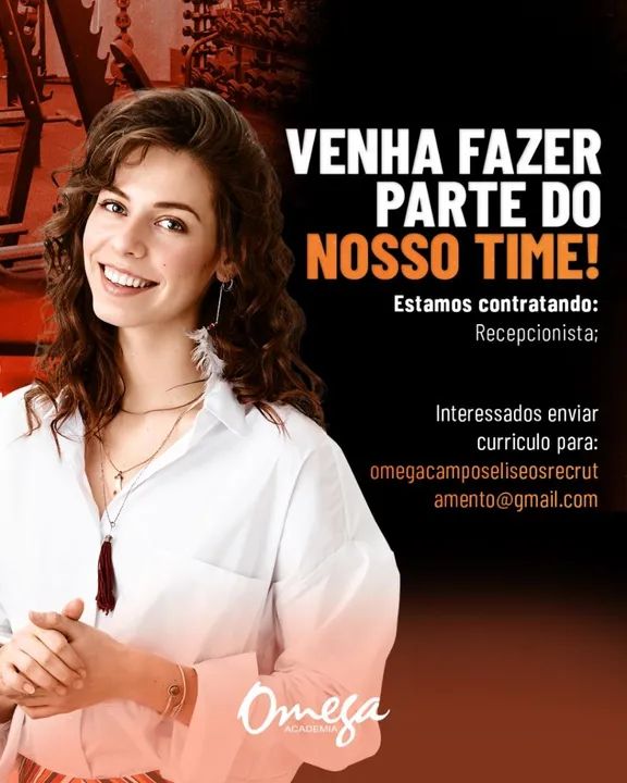 Recepcionista para Academia 