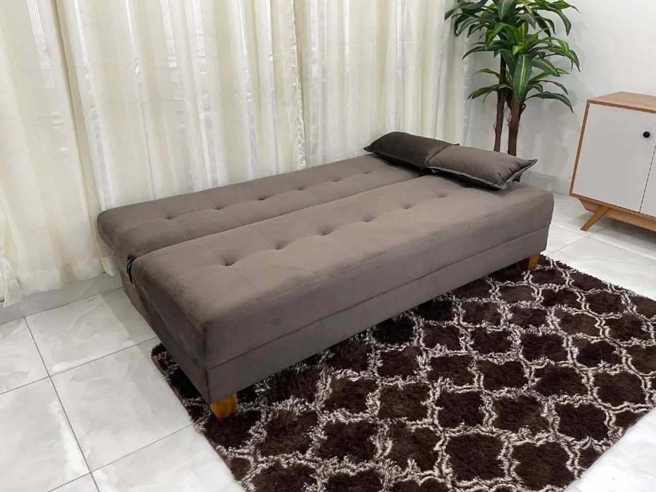 Sofá Cama Arpoador 1.85m Veludão- Produto Novo Entrega Rápida - Foto 4
