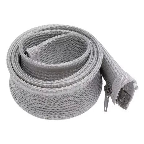 Organizador de gerenciamento de cabos, cabo de fio de nylon flexível, 1m, zíper