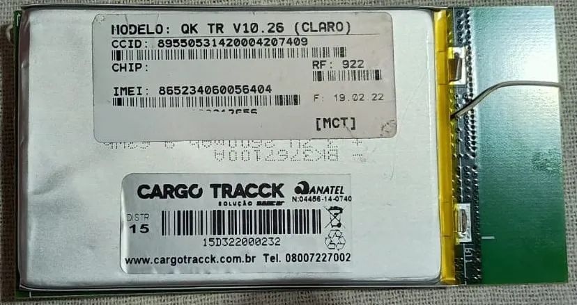 RASTREADOR VEICULAR QK TR V10.26 - SLOT PARA CHIP SIM