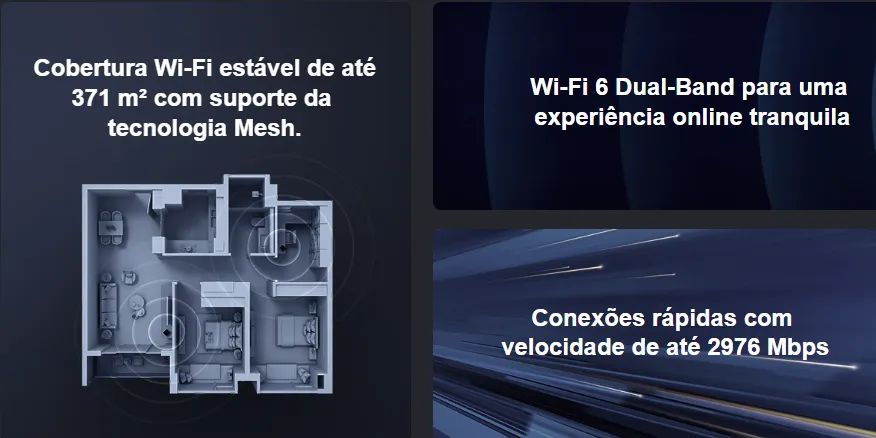 Par Roteadores Mesh Xiaomi AX3000 WiFi6 - Versão Global - Foto 3