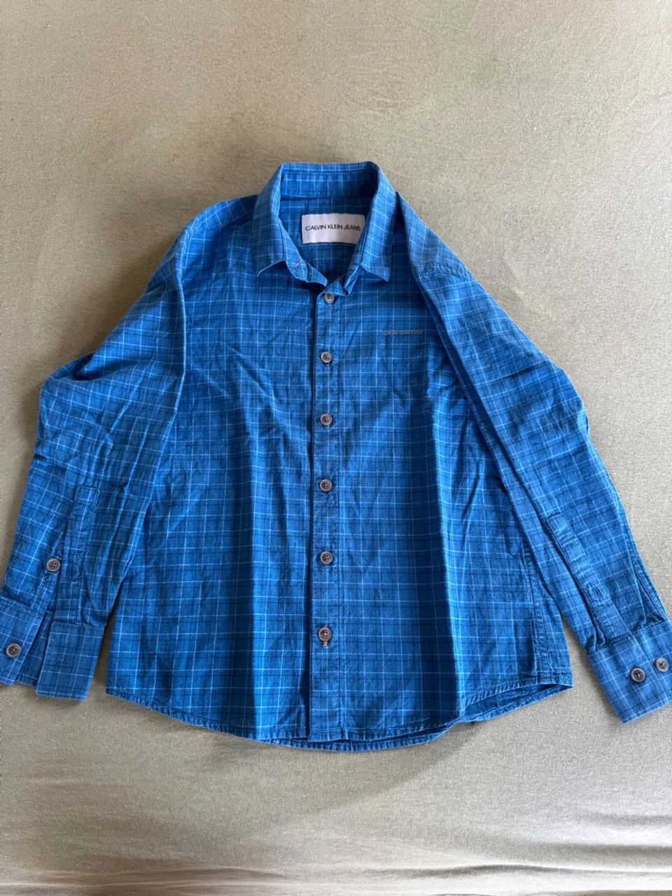 Camisa Azul Calvin Klein - Foto 3