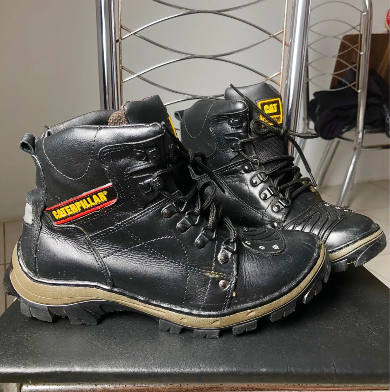 Bota Motoqueiro Masculina Couro Caterpillar - Originais