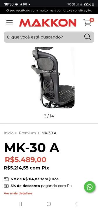 Cadeira pra escritório Executiva  - Foto 5