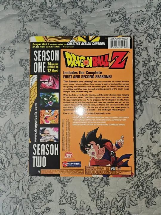 1º e 2º temporada de Dragon Ball Z em Inglês e Japonês, 12 DVD's - Foto 4