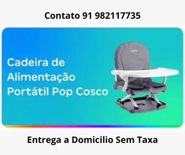 Cadeira de Alimentação Portátil Cosco Kids Pop 3 Posições de Altura 0 a 15kg
