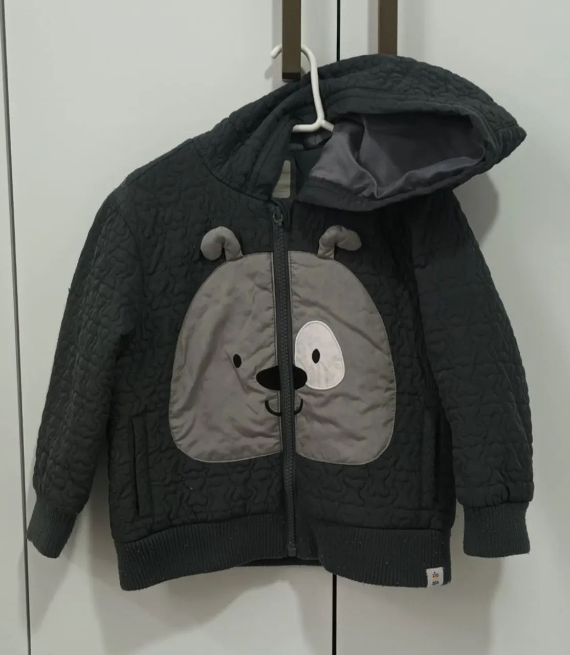 Casaco Infantil Cinza com Capuz