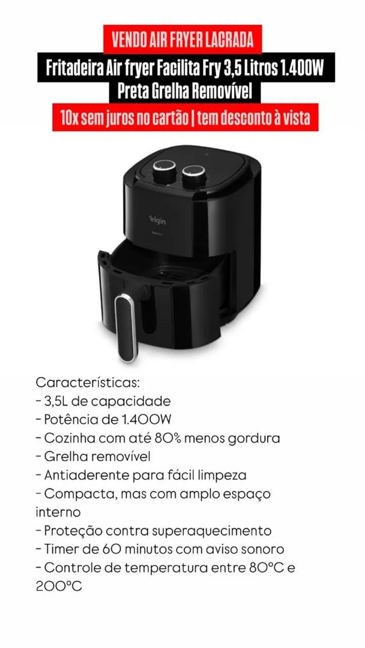 AirFryer Elgin 3,2L - Fritadeira sem Óleo - Foto 2