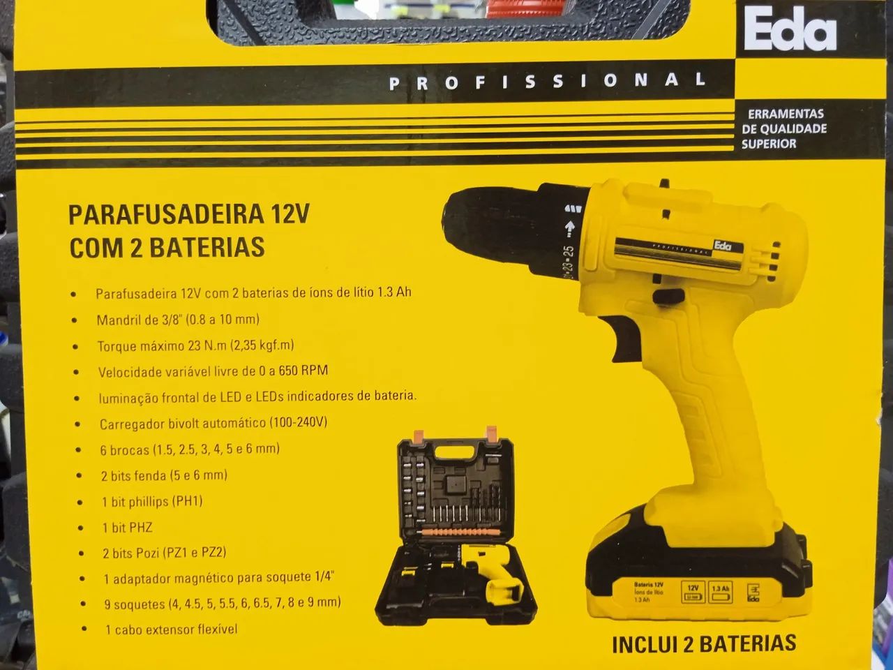 Kit parafusadeira profissional Marca Eda - Foto 4