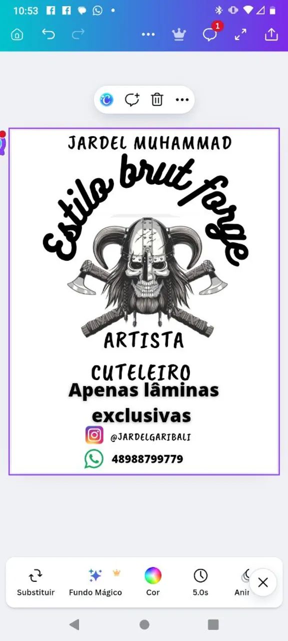 Faca artesanal pequena  - Foto 4