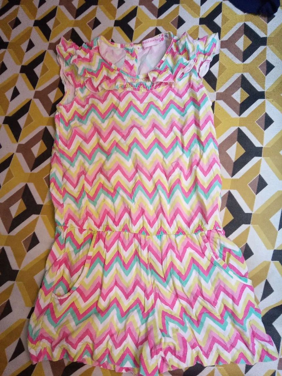 Macacão Infantil Menina - Chevron Colorido - Foto 2