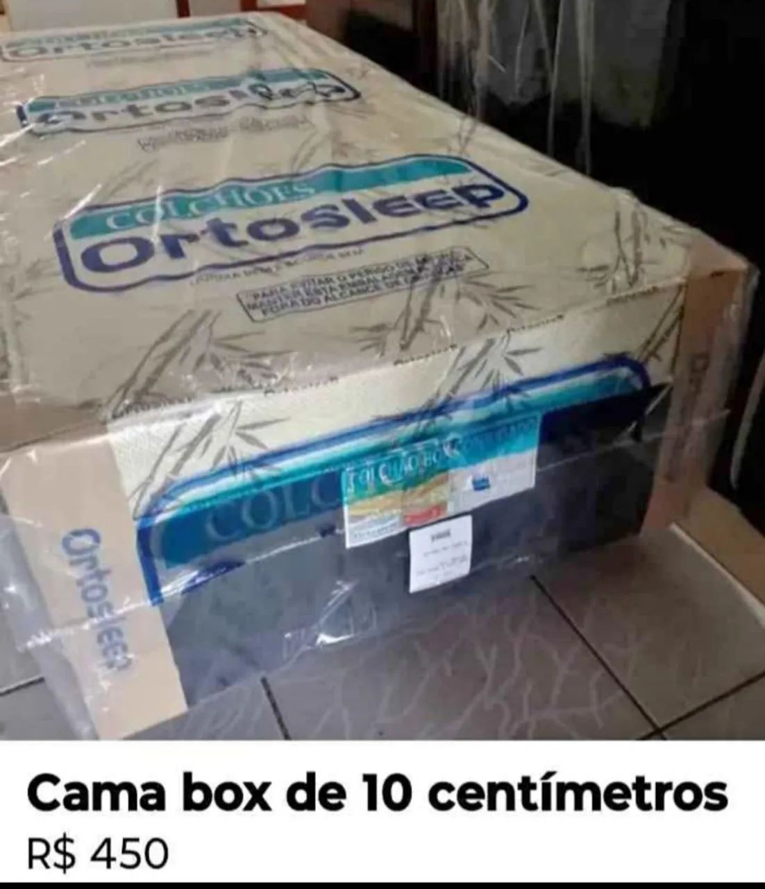 Cama Box Colchões Ortosleep 10cm solteiro 