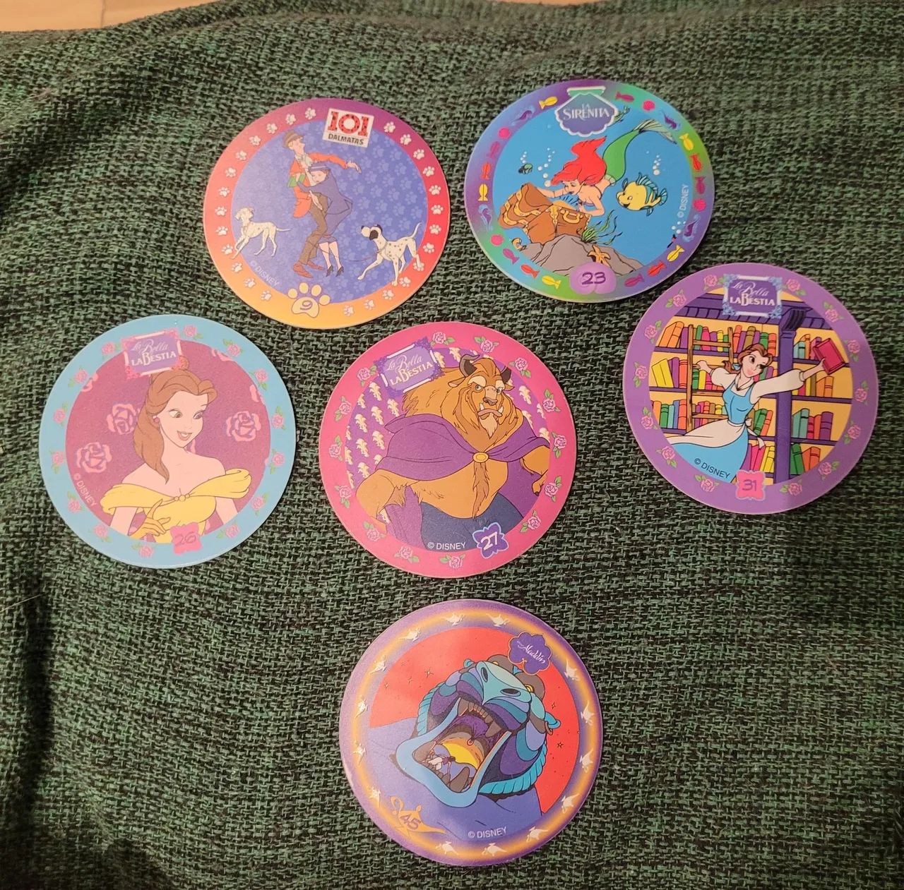 6 tazos grandes disney sonrics
