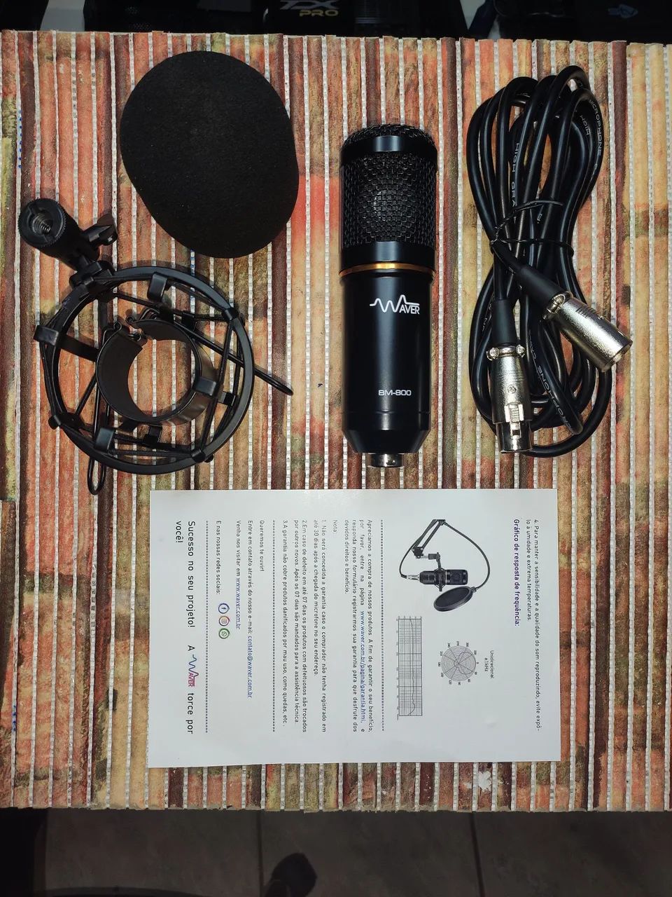 Microfone Condensador Profissional WAVER BM-800