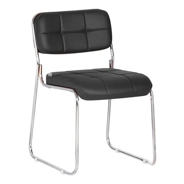 Cadeira Interlocutor Estofada Denver Preta Conforto Sofisticado Ergonômica Modelo 30405 - Foto 2