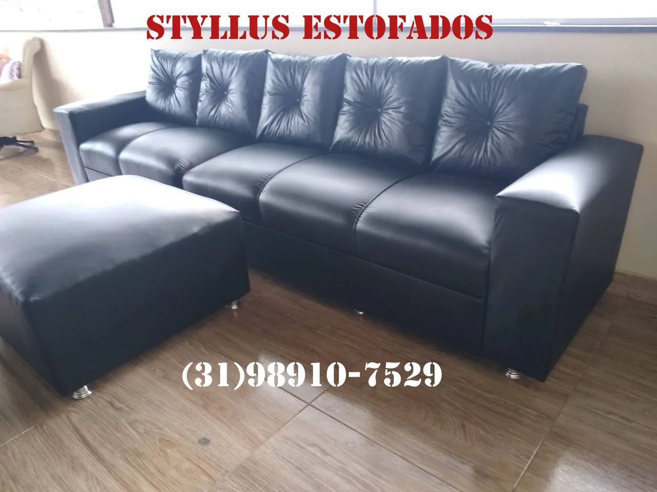 Sofá intense no courino 