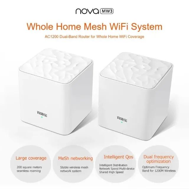 Roteador Tenda MW3 (2 unid) Wi-fi 5 Mesh IOT