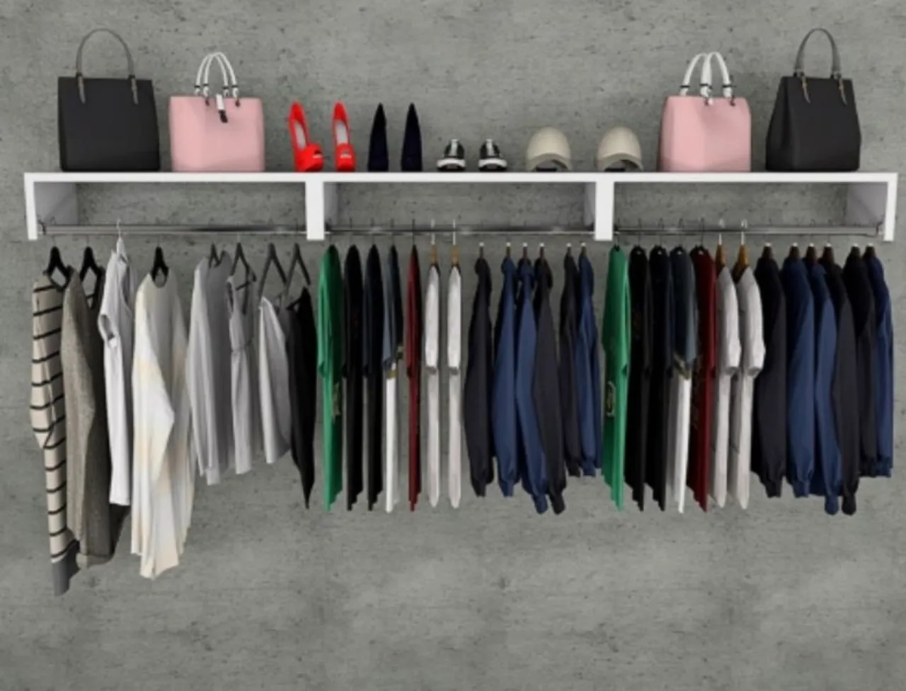 Prateleira para Organização de Roupas e Acessórios