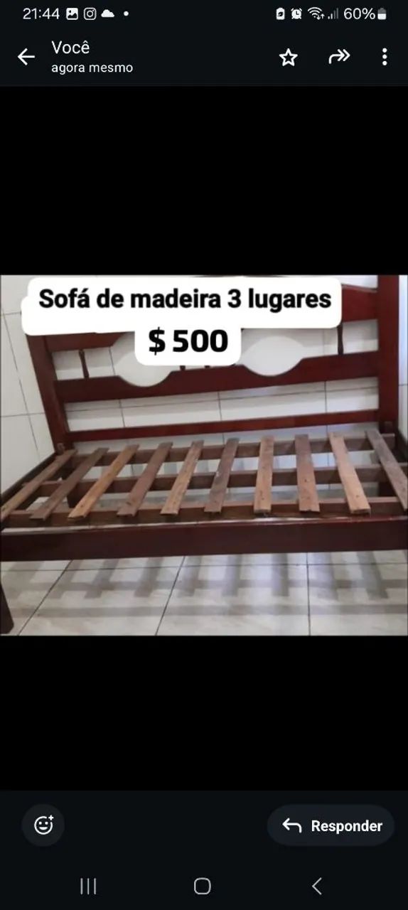 Sofá Cama de Madeira - Foto 2