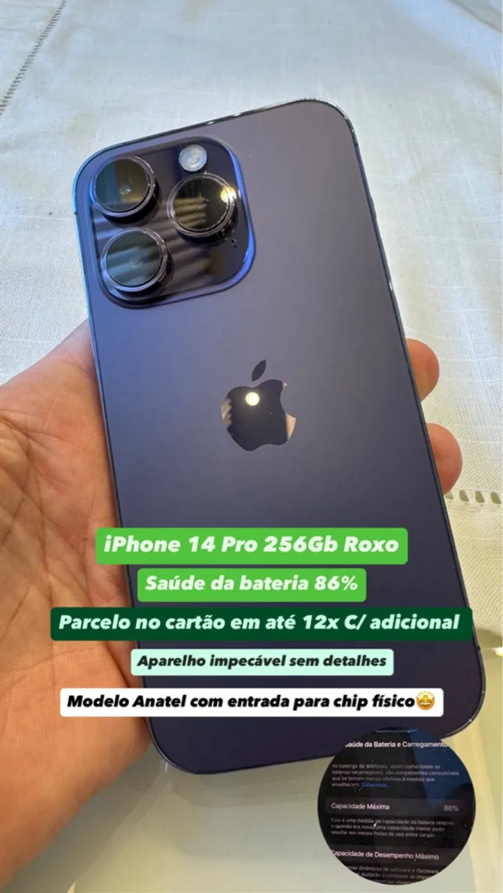 iPhone 14 Pro 256gb Roxo