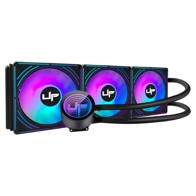 Water Cooler Up Gamer Rainbow Liquid ARGB Preto 360mm UP-RB-TR360