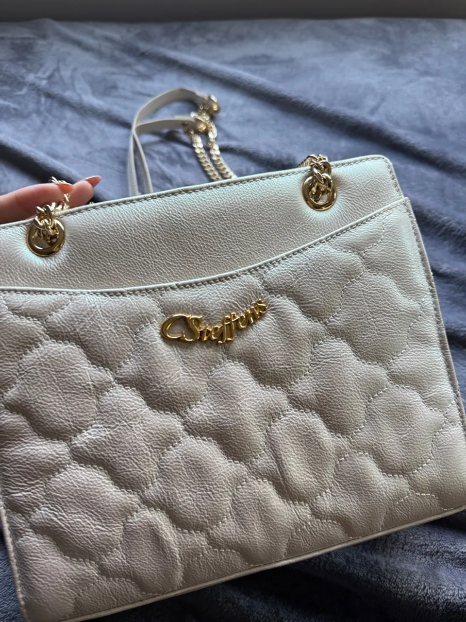 Bolsa Carmen Steffens Off White Matelassê