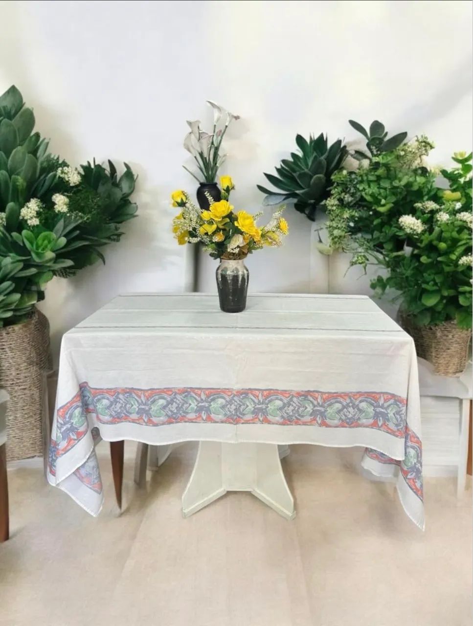 Toalhas de mesa em algodão - 3 peças moda sustentável  - Foto 2